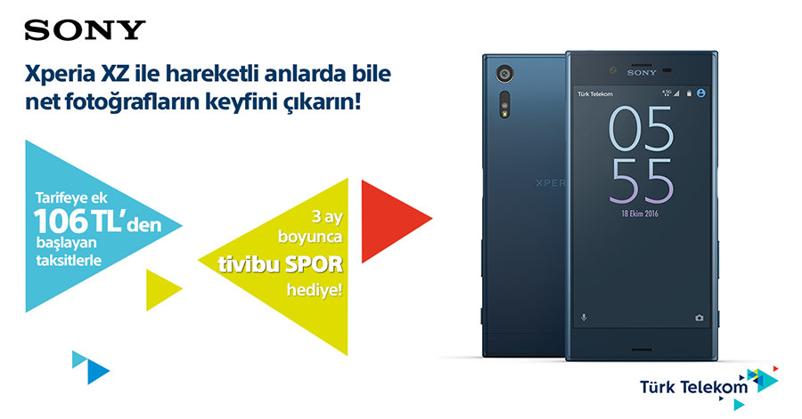 Sony Xperia XZ avantajlı paketi Türk Telekom'da