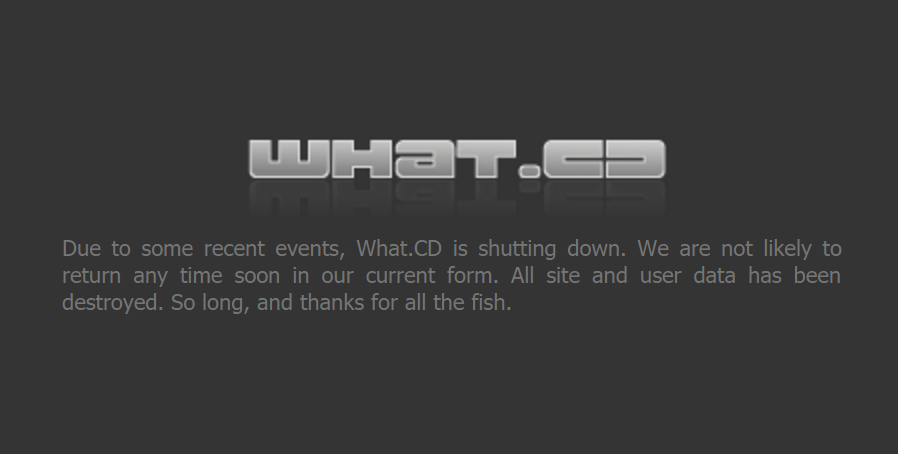 Ünlü müzik torrent sitesi 'What.cd' kapandı
