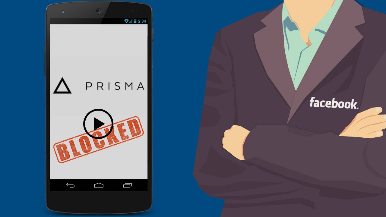Facebook, Prisma'nın canlı video filtrelerini engelledi