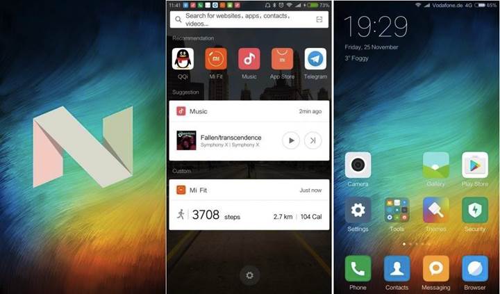 Android 7.0 sürümü Xiaomi ailesinde ilk kez Mi 5 modeline geliyor