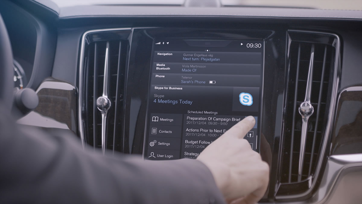 Volvo araçlarda Skype yüklü olacak, Cortana entegrasyonu ise yolda