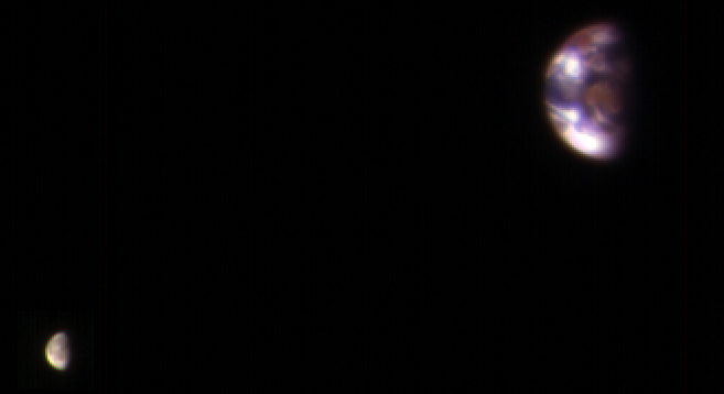 NASA'nın Mars'taki uzay aracından inanılmaz Dünya ve Ay görüntüsü
