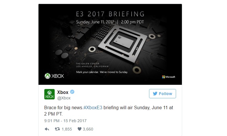 Microsoft, Xbox Project Scorpio’yu 11 Haziran’da tanıtabilir