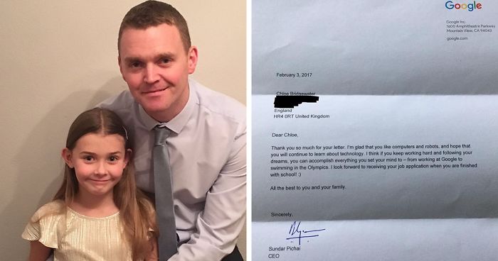 7 yaşındaki kız Google’a iş başvurusu yaptı: Mektuba bizzat CEO cevap verdi
