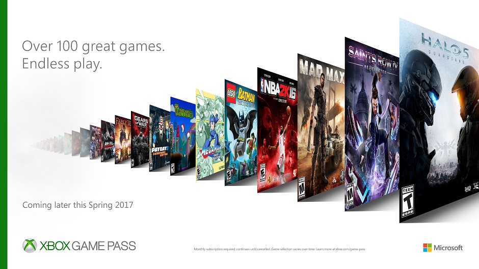 Xbox, 100’den fazla oyuna erişim sunan Xbox Game Pass’i tanıttı