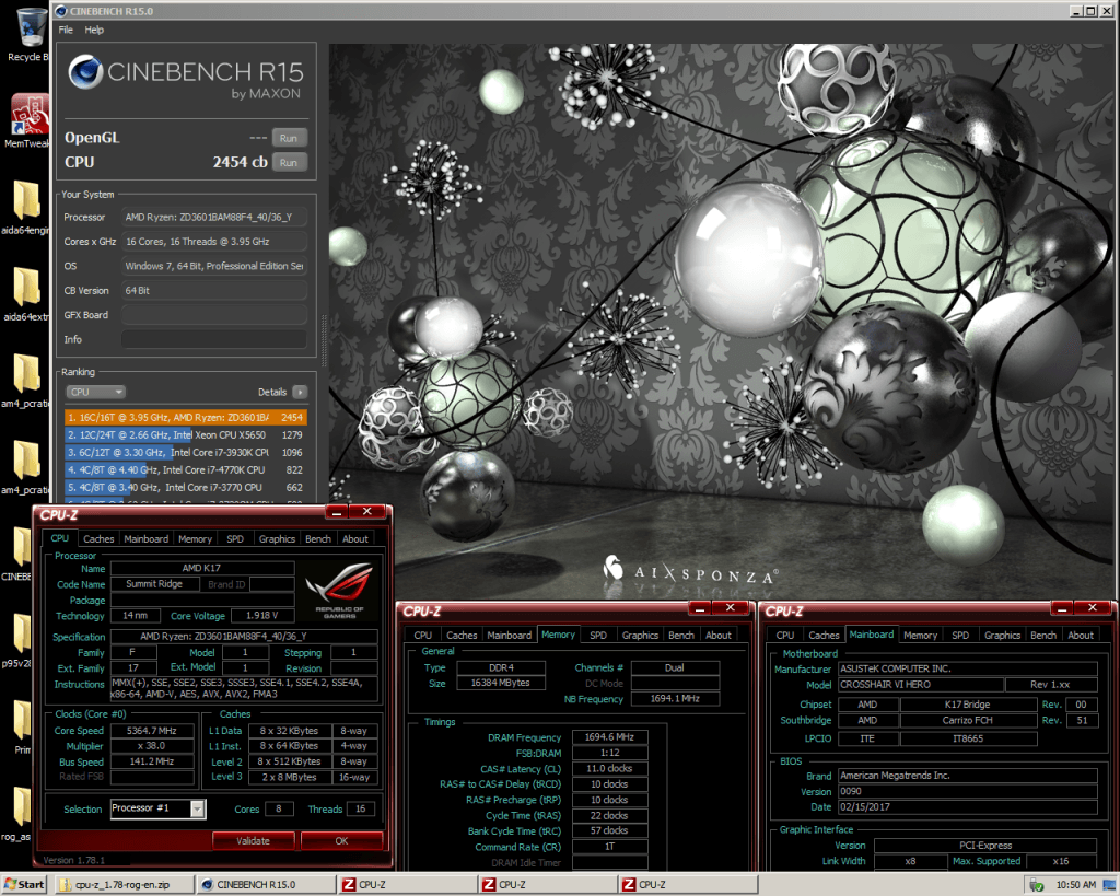 AMD Ryzen 7-1800X hız aşırtma benchmark rekorunu kırdı