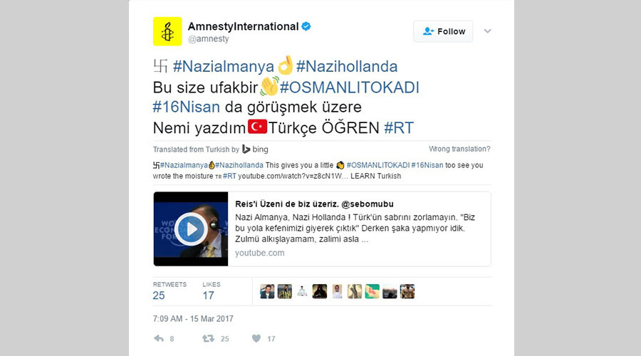Twitter’da #NaziHollanda #NaziAlmanya saldırısı