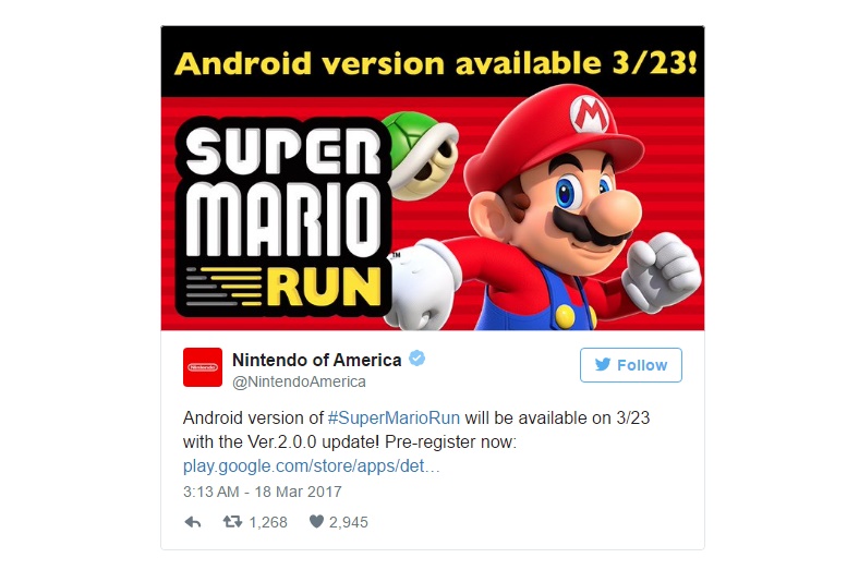 Super Mario Run’ın Android’e geliş tarihi netleşti