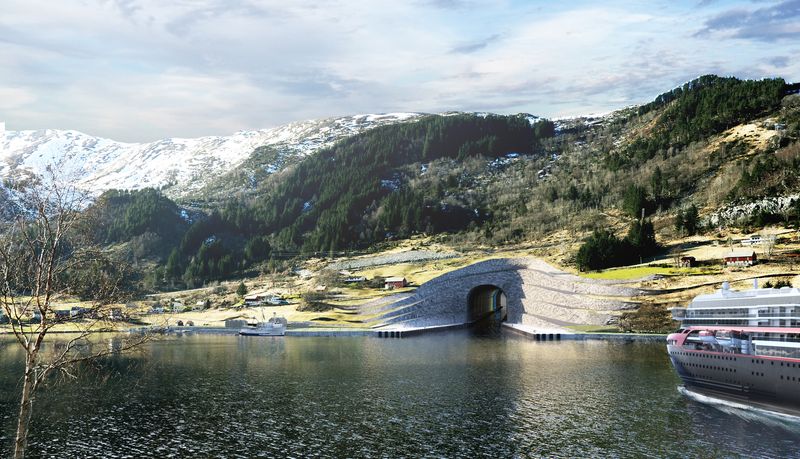 Norveç dünyanın ilk gemi tünelini inşa etmek için kolları sıvadı
