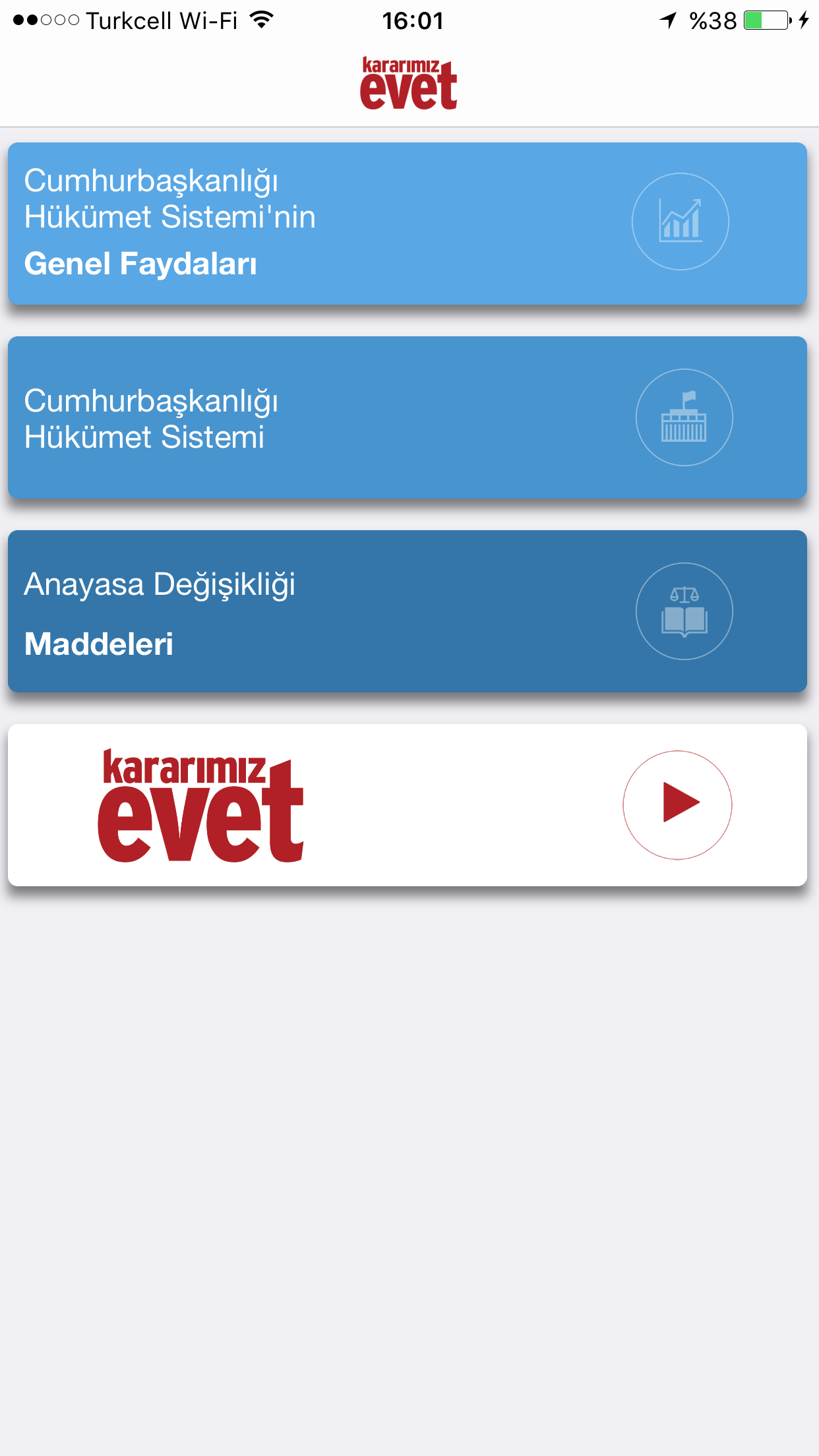 Referandum 2017 uygulamaları mobil mağazalarda yer aldı