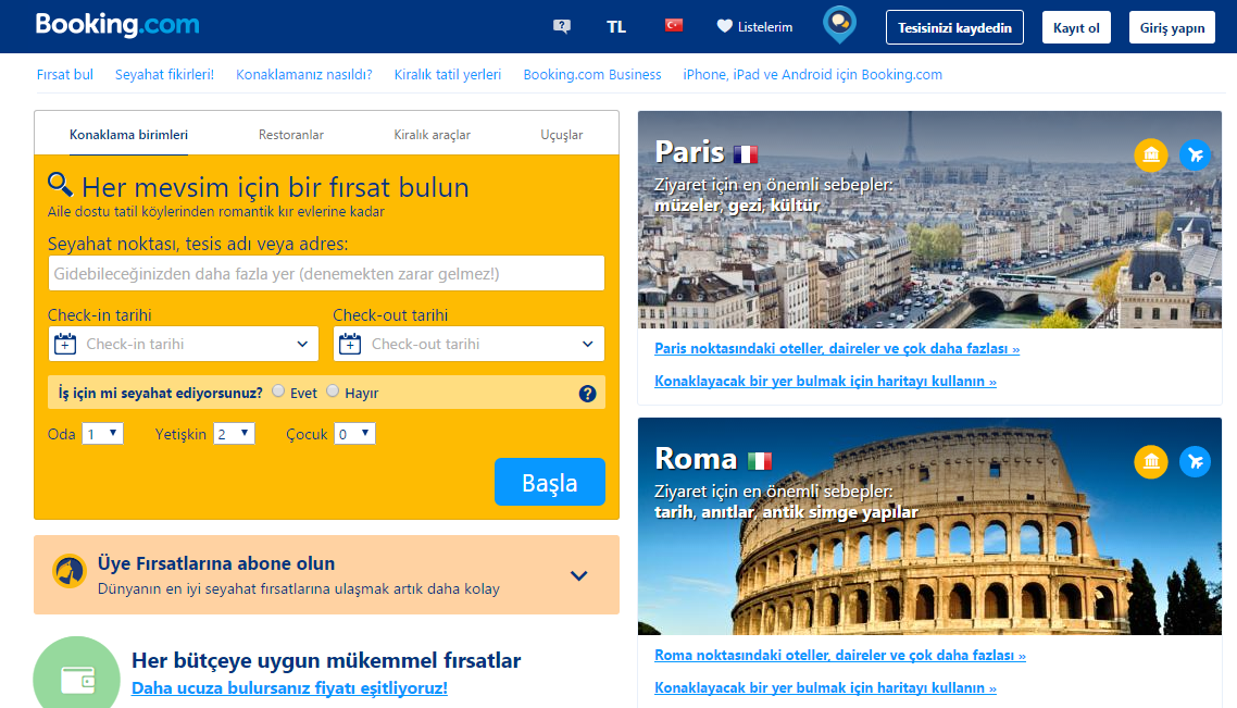 Booking.com: Türk müşteriler hizmetlerimizi kullanmaya devam edecek