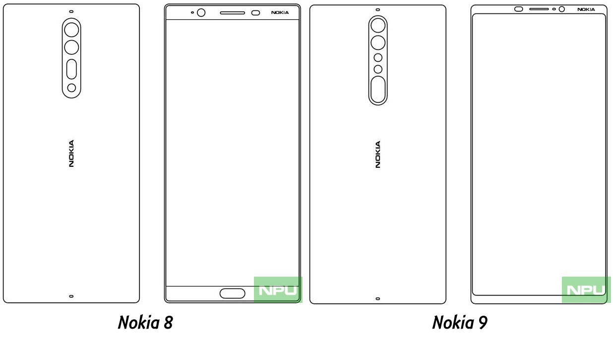 Nokia 8 ve Nokia 9'un tasarımları ortaya çıktı