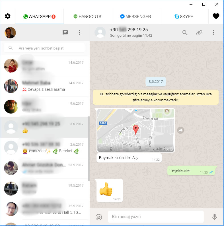 WhatsApp, Google Hangouts, Facebook Messenger ve diğerlerini tek uygulamayla kullanın