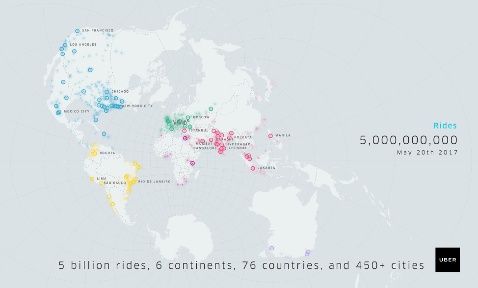 Uber, 5 milyarıncı yolculuğu geride bıraktı