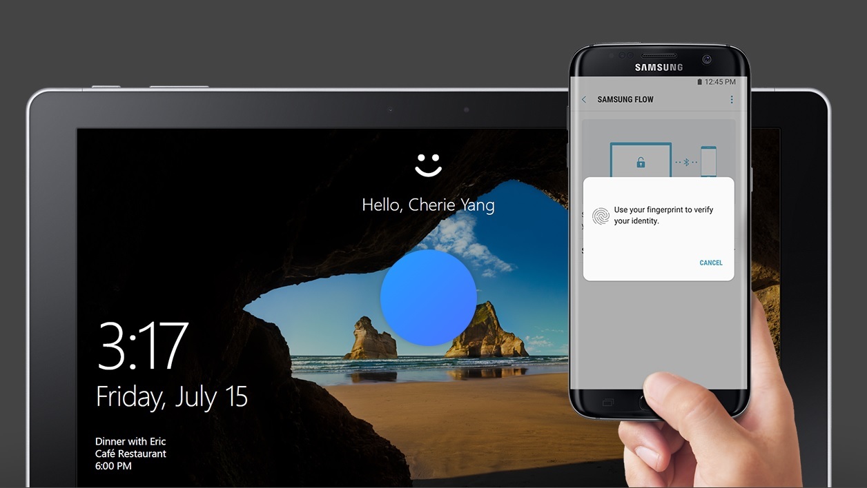 Galaxy S8'in parmak izi tarayıcısıyla Windows 10 PC'nizin kilidini açabilirsiniz