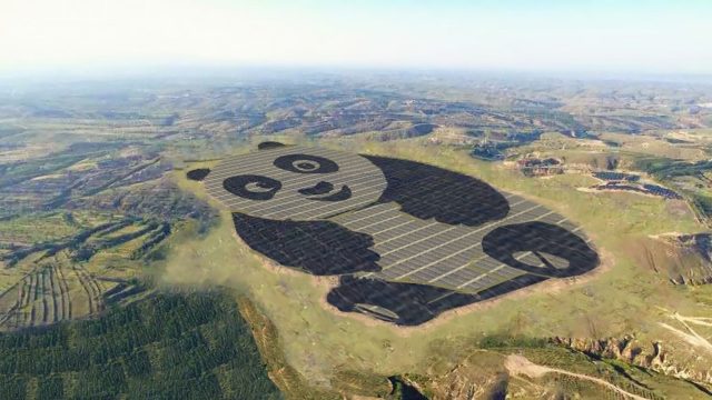 Çinliler panda temalı güneş enerjisi tesisi kurdu