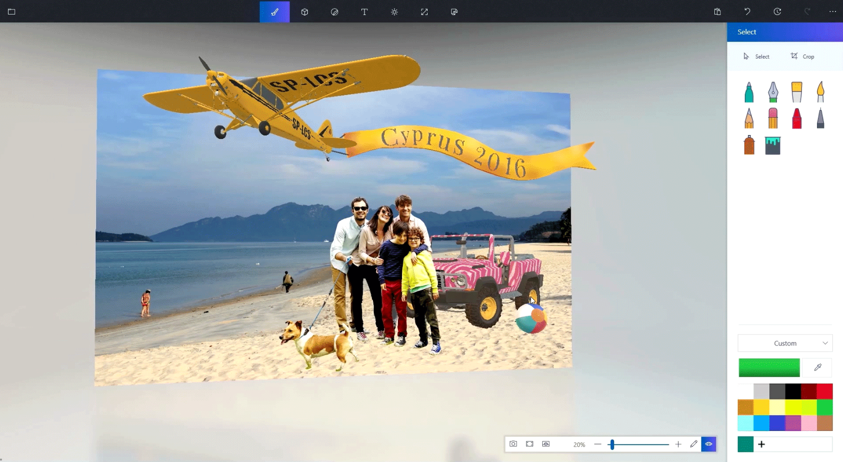 Paint 3D'ye yeni özellikler eklendi