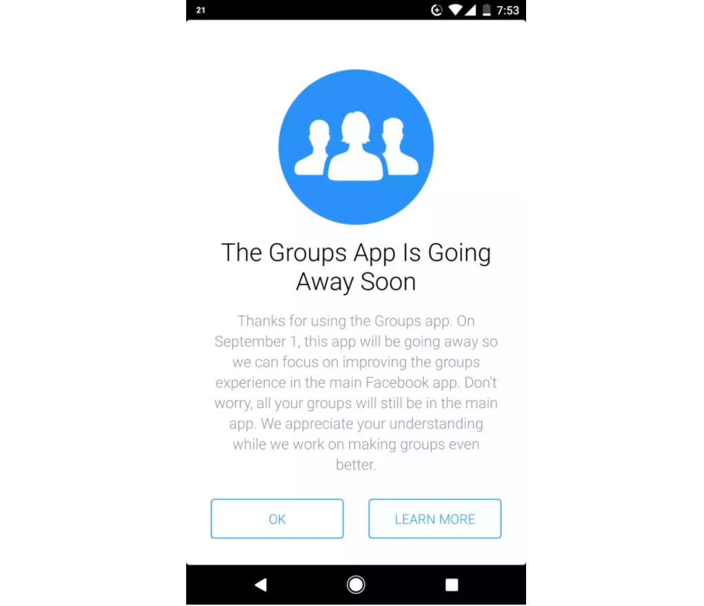 Facebook Groups uygulaması kapanıyor
