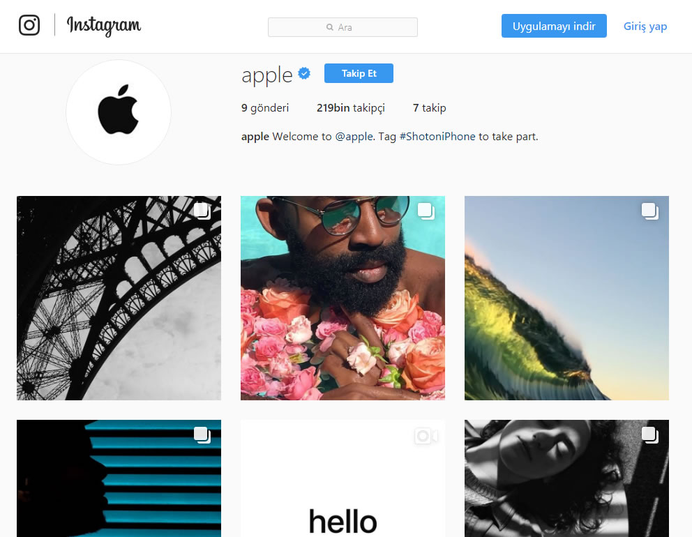 Apple resmi Instagram hesabını açtı