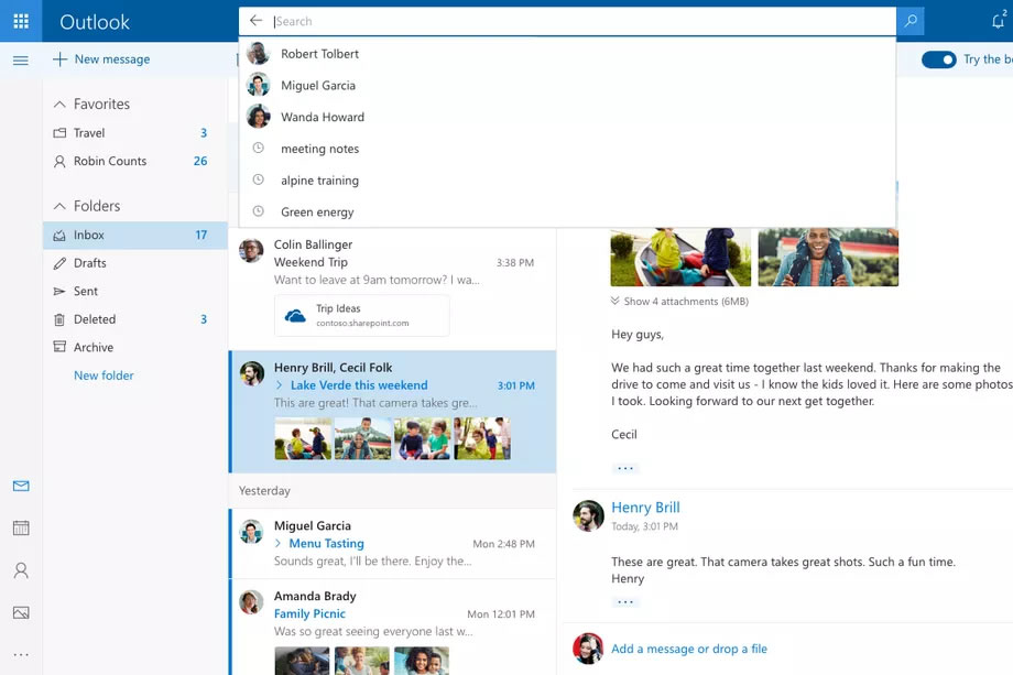 Outlook.com'un yeni tasarımı kullanıma açıldı