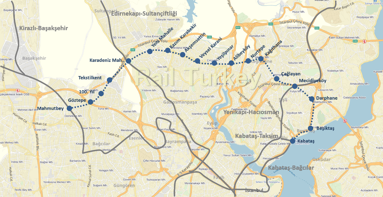 Mecidiyeköy - Mahmutbey metro hattı 2019'da açılacak