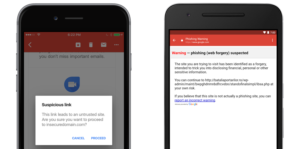 Gmail'in kimlik avı koruması iOS'a geldi