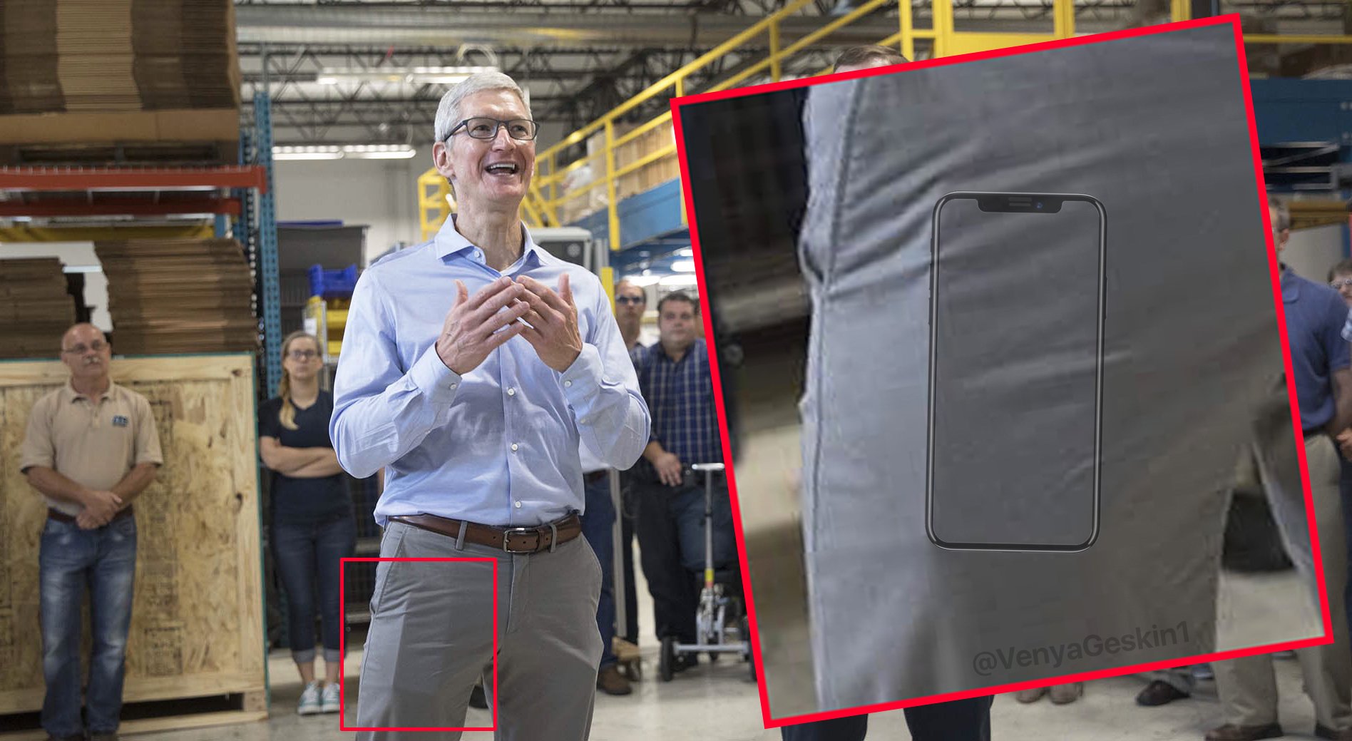 Apple CEO'su Tim Cook'un cebindeki telefon iPhone 8 mi?