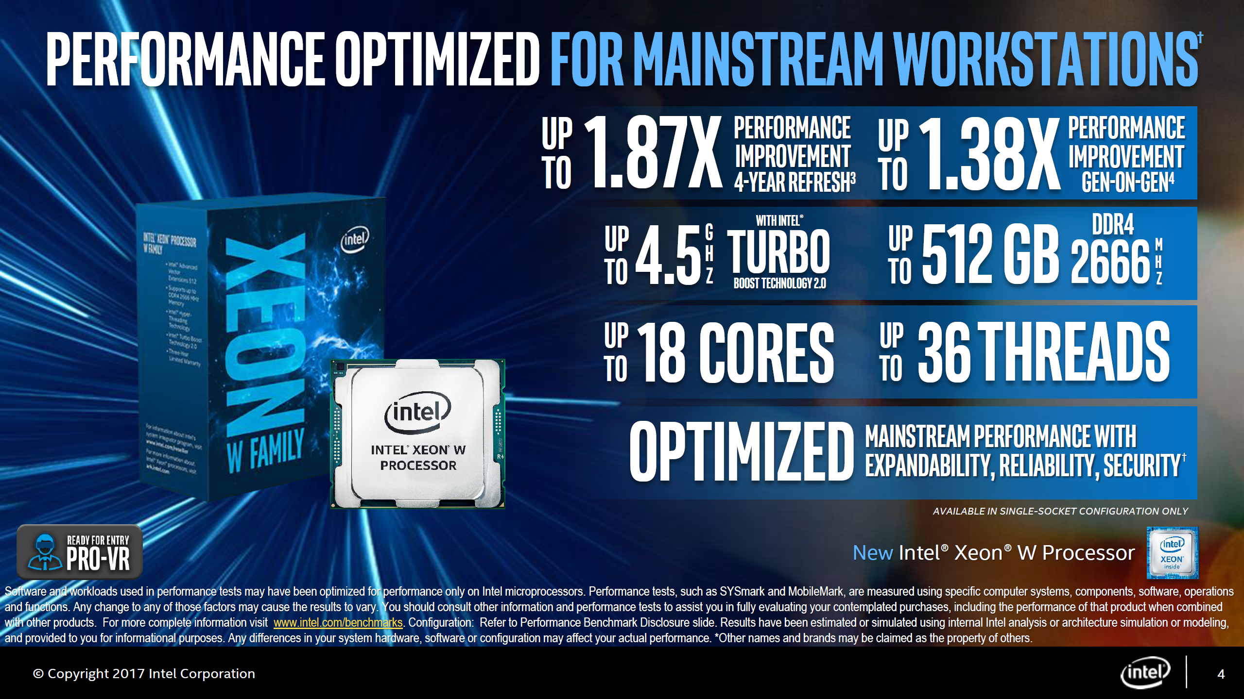 Intel Xeon W işlemcilerini duyurdu