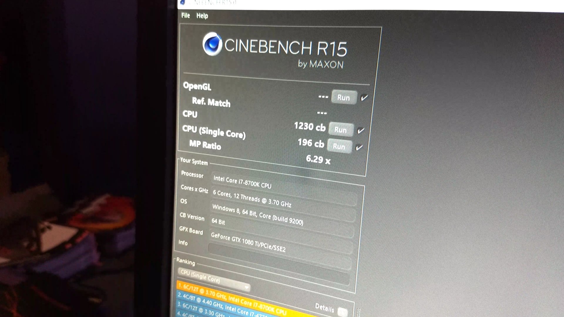 Intel Core i7-8700K’nın CineBench R15 testi yapıldı: İşte sonuçlar