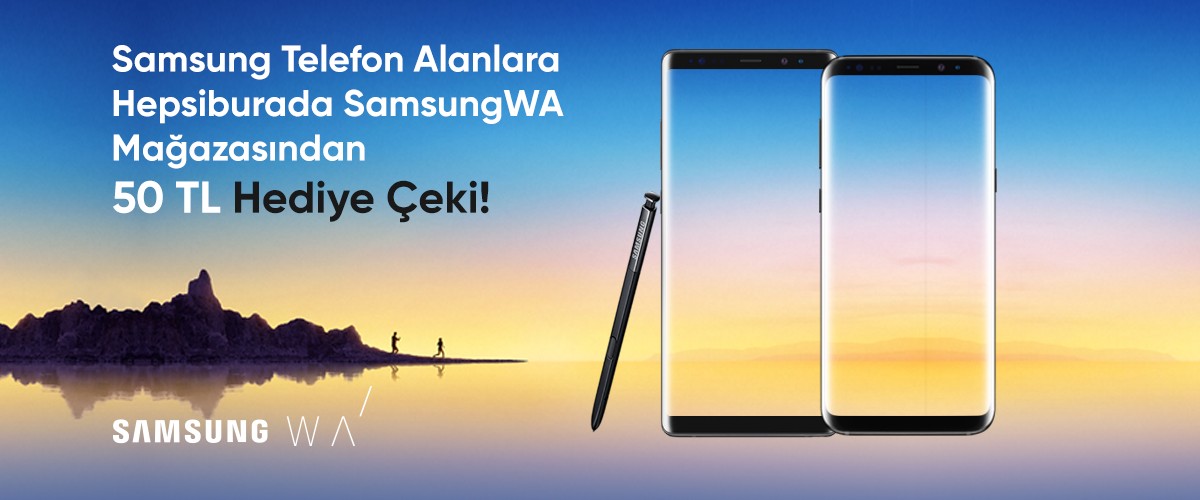 Samsung marka telefon alana 50 TL'lik hediye çeki!