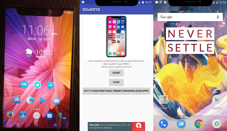 Android telefonda iPhone X ekran deneyimi yaşamak mümkün