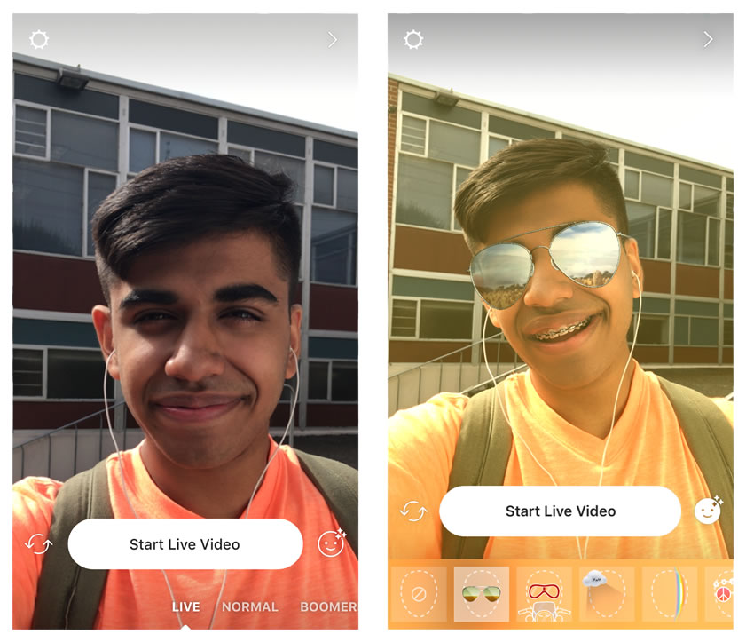 Instagram canlı yayınlarında artık yüz filtreleri kullanılabilecek