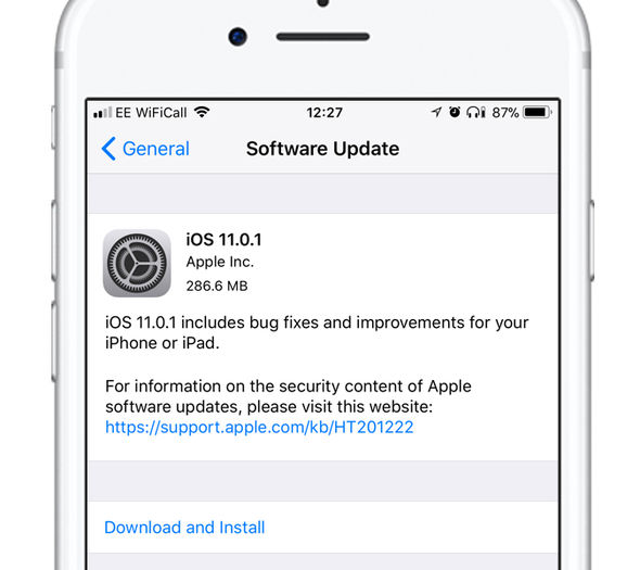 iOS 11.0.1 ile batarya sorunu gideriliyor