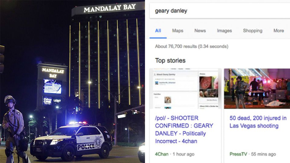 Las Vegas saldırısında Google'ın arama algoritmaları çuvalladı