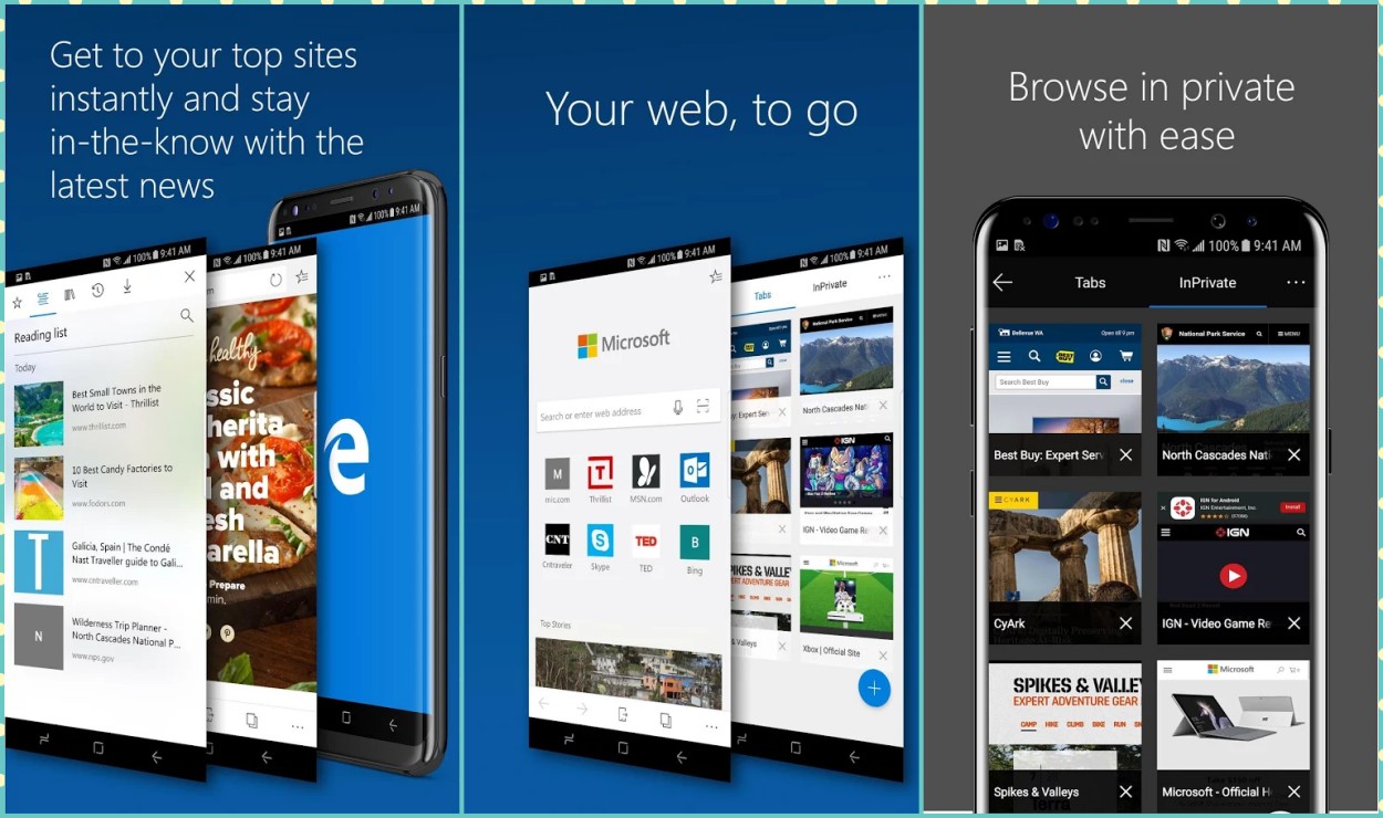 Microsoft Edge'in Android sürümü kullanıma hazır