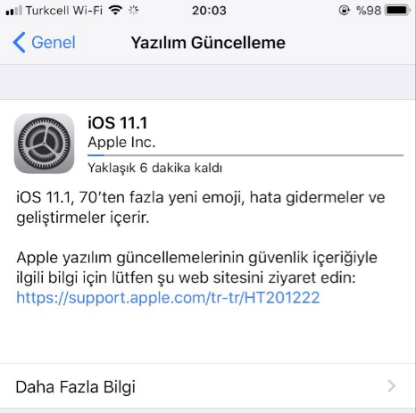 iOS 11.1 yayınlandı! İşte iOS 11.1 ile gelen yenilikler: