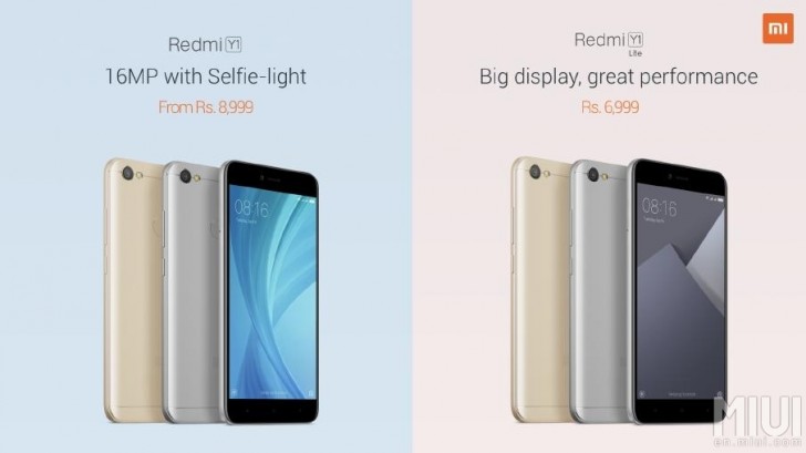 Xiaomi'den bütçe dostu iki yeni telefon: Redmi Y1 ve Redmi Y1 Lite