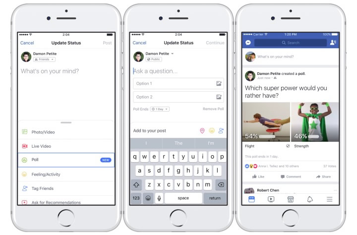Facebook'a anket oluşturma özelliği geldi