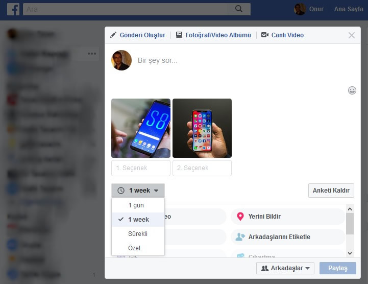 Facebook'a anket oluşturma özelliği geldi