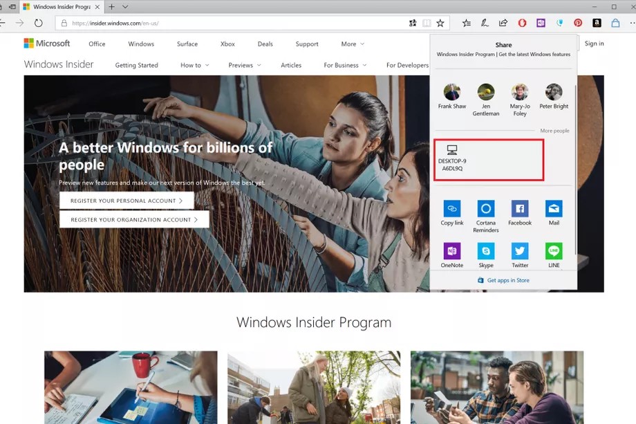 Windows 10'a AirDrop benzeri bir paylaşım özelliği geliyor