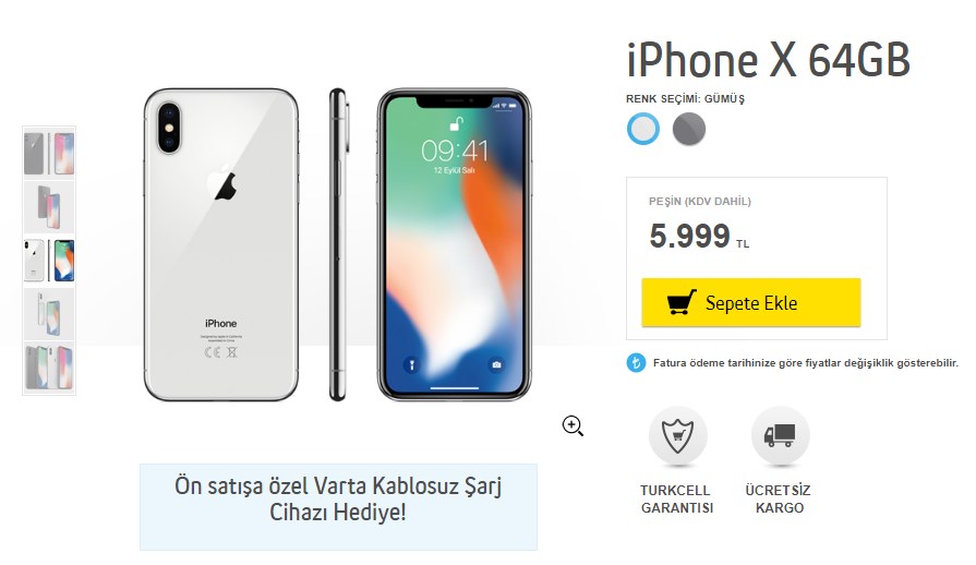 Turkcell, iPhone X'u 100TL ucuza kablosuz şarj hediyesi ile satacak