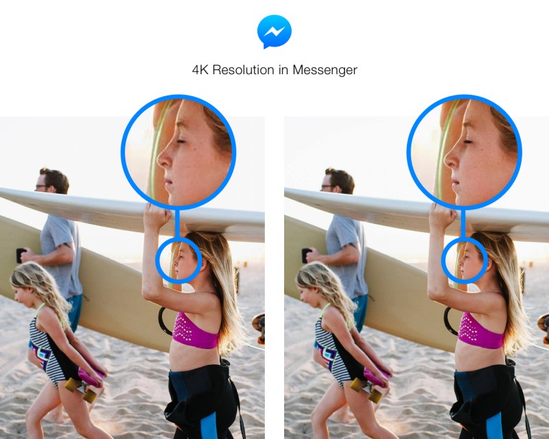 Facebook Messenger'da artık 4K çözünürlüğe kadar fotoğraf göndermek mümkün