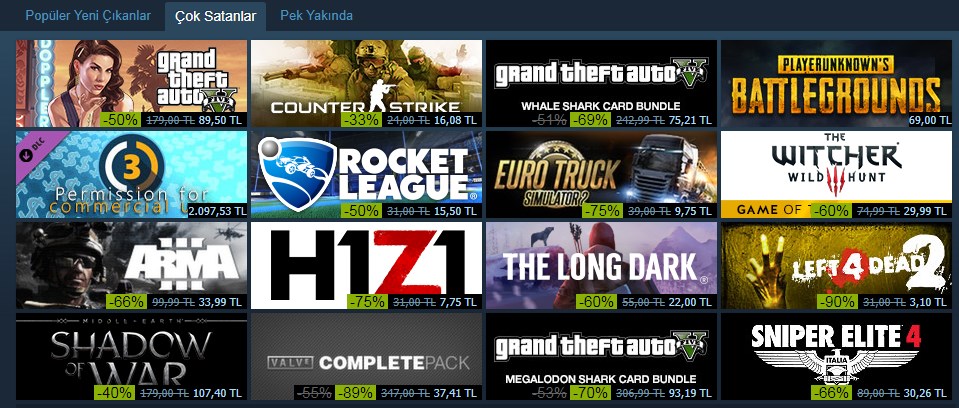 Merakla beklenen Steam sonbahar indirimleri başladı