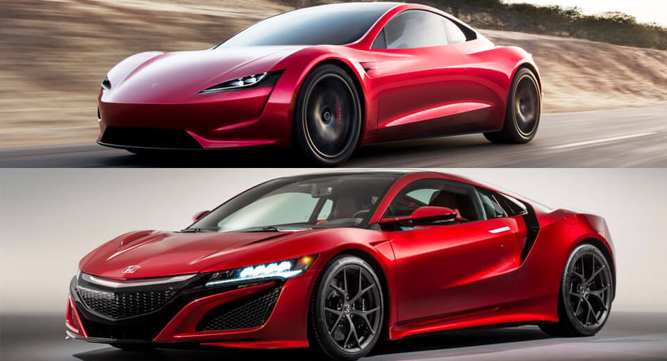 Tesla Roadster'ın tasarımı Honda NSX'in kopyası mı?