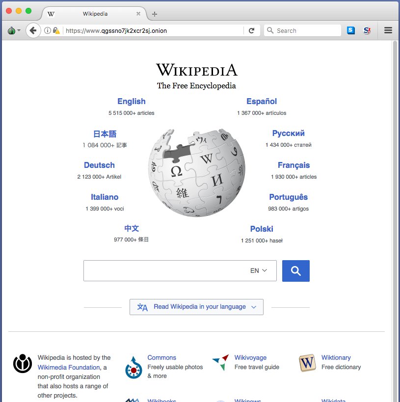 Tor Browser'a özel Wikipedia versiyonu