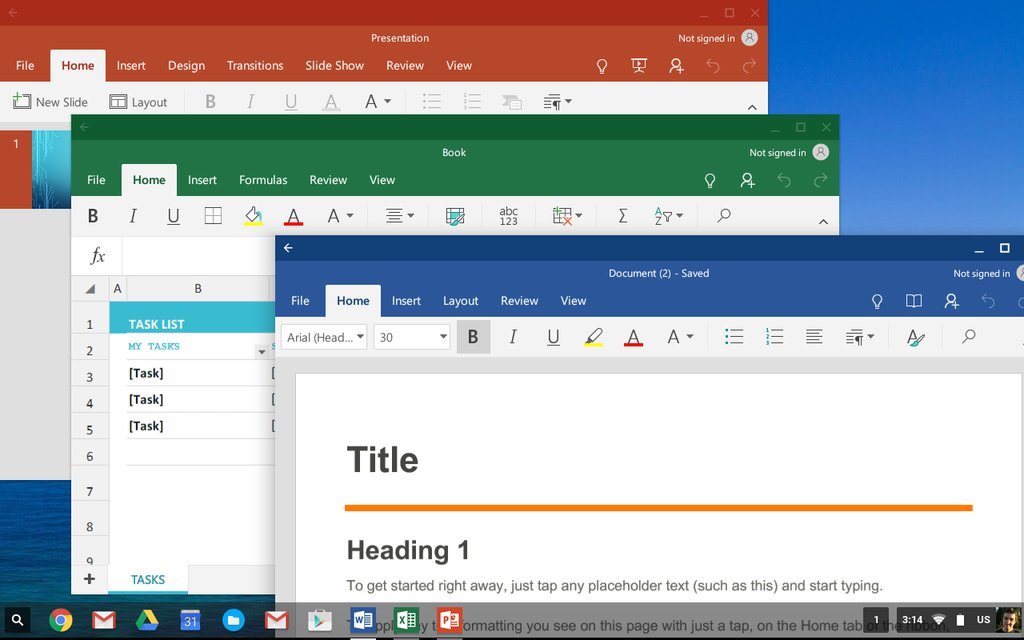 Microsoft Office artık tüm Chromebook'lara indirilebilir