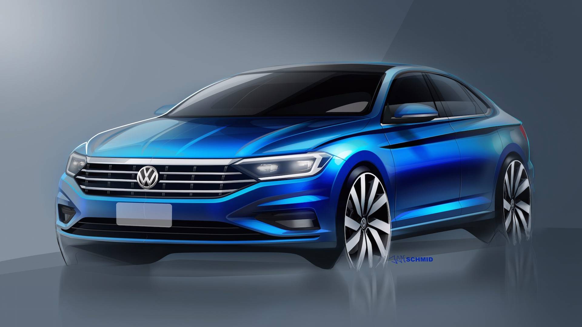 2019 Volkswagen Jetta'ya ait yeni eskiz görseller yayınlandı