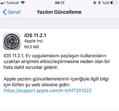 iOS 11.2.1 yayınlandı: HomeKit güvenlik açığı düzeltiliyor