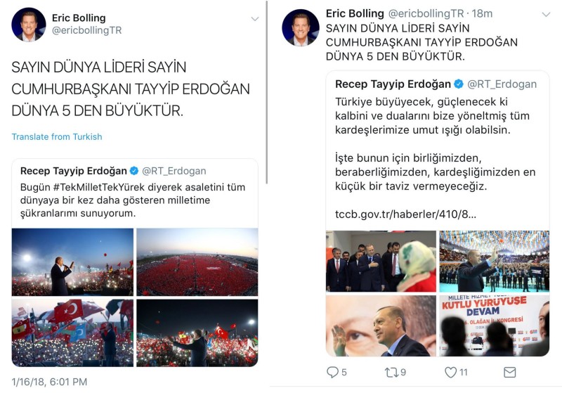 Ayyıldız Tim iş başında: Trump'ın takip ettiği iki Twitter hesabını hacklediler