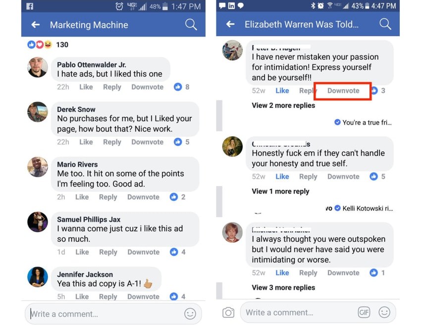 Sosyal dev Facebook downvote butonunu test ediyor